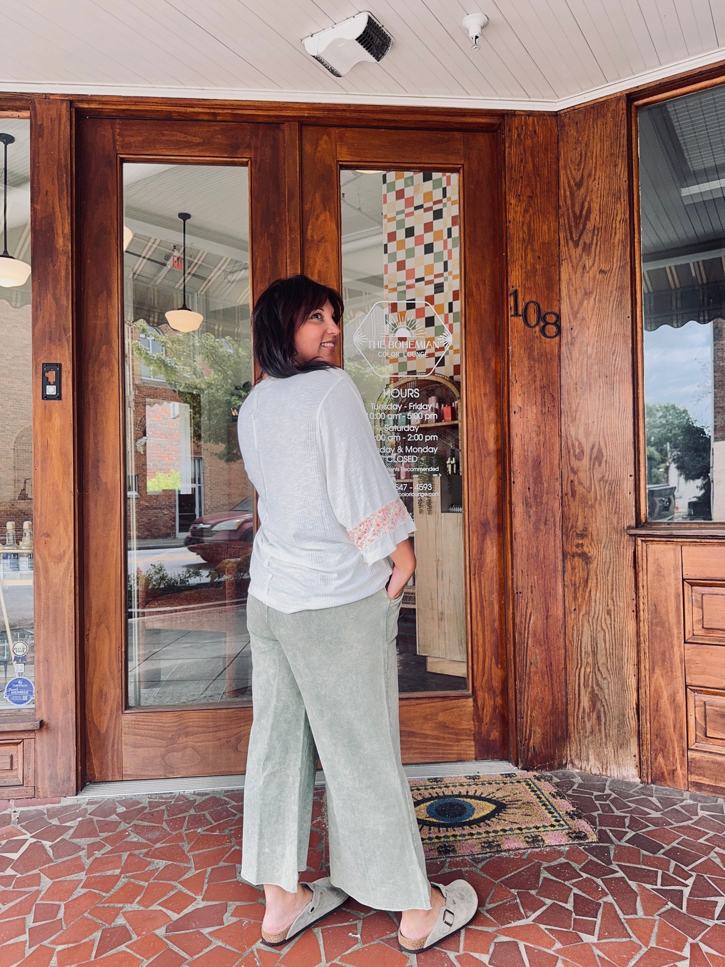 Joan Acid Wash Palazzo Pants
