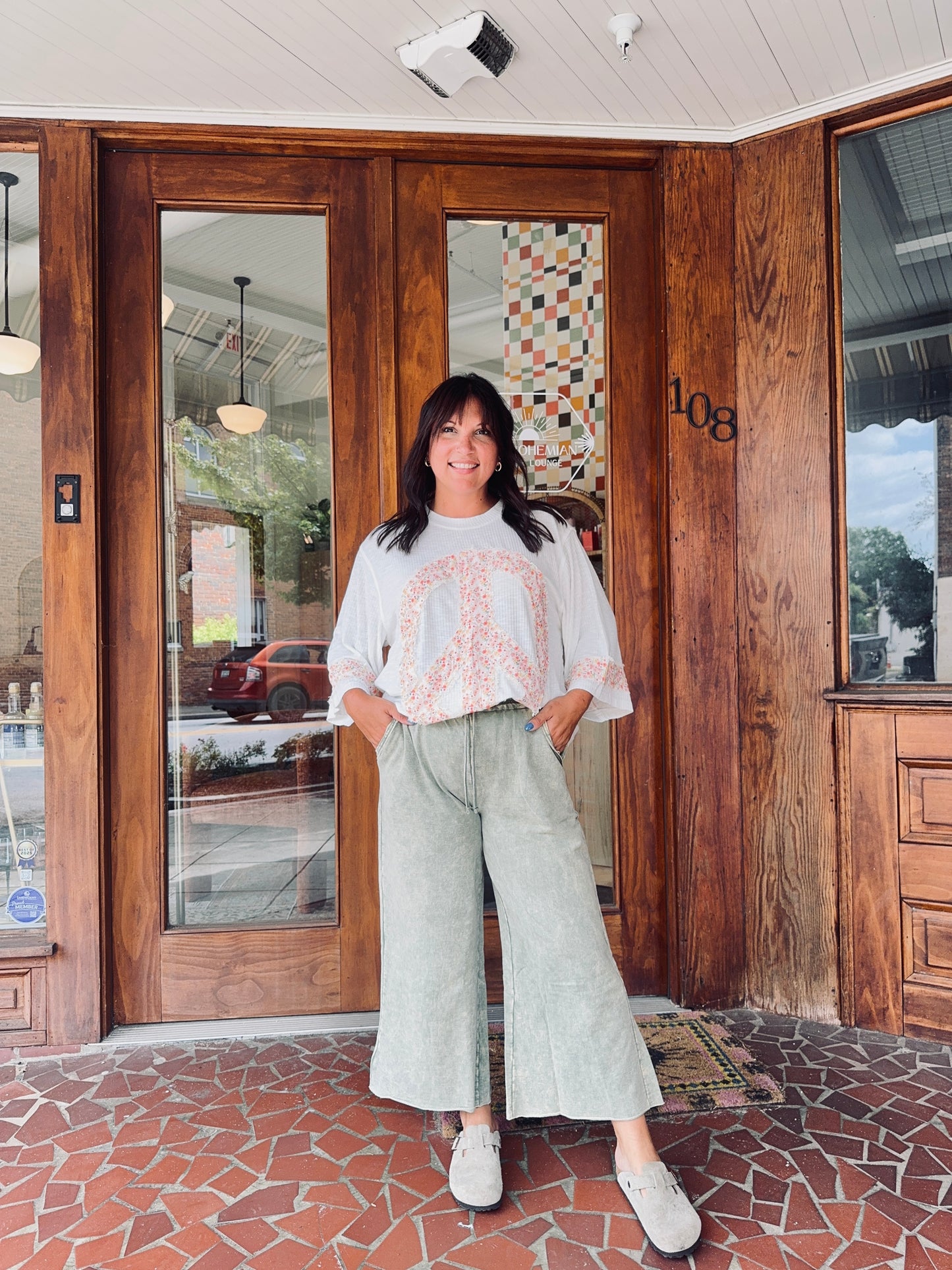 Joan Acid Wash Palazzo Pants