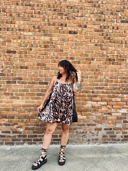 Margo Pink Leopard Dress