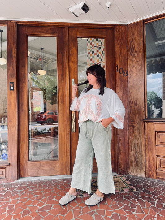 Joan Acid Wash Palazzo Pants